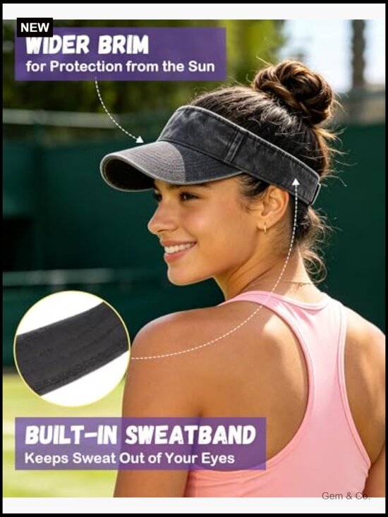 Pack of 3 Adjustable Sun Visors for Golf Running Tennis main image 5